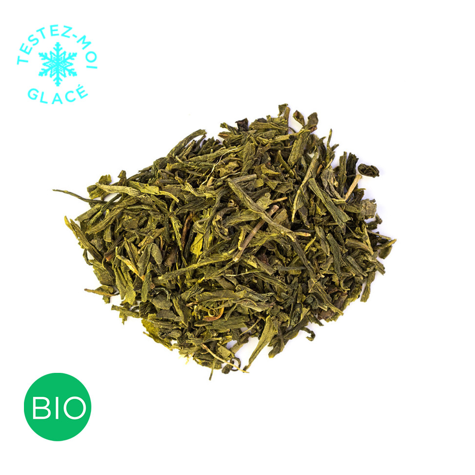 chine sencha bio ice tea Photo Sencha de Chine bio et à tester glacé, thé vert Colors of Tea