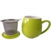 mug vert lime et filtre posé sur la soucoupe assortie Colors of Tea