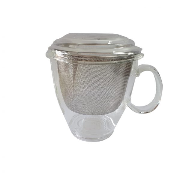 mug transparent avec filtre intégré colors of tea
