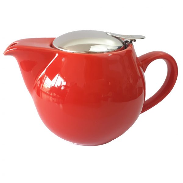 théière rouge avec filtre intégré colors of tea