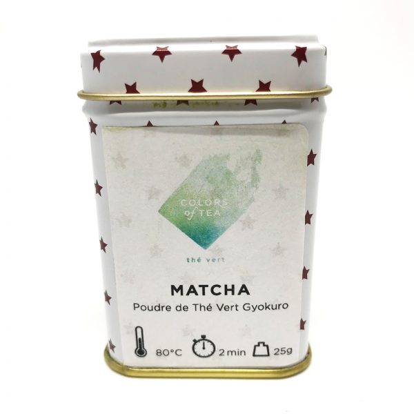 matcha dans sa boite étoile par colors of tea