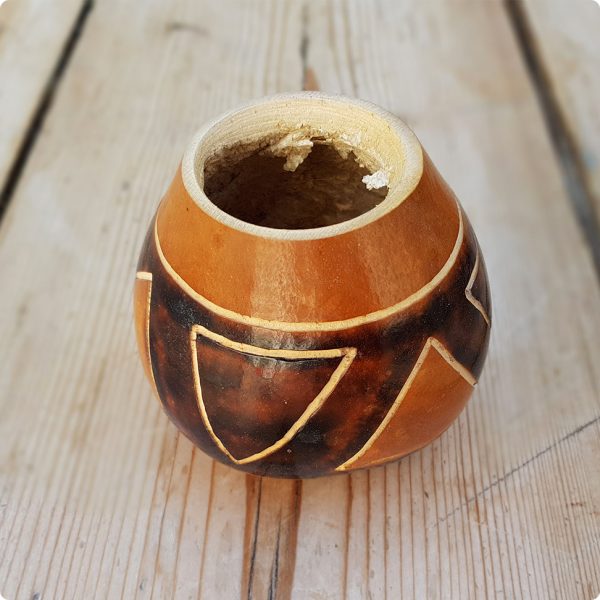 calebasse naturelle aux gravures tribales